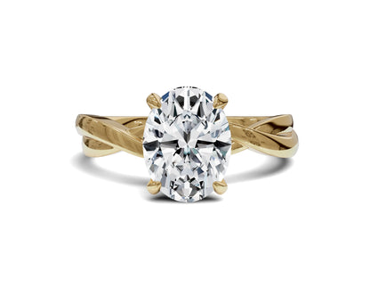 Oval diamond engagement rings | Twisted Shank | Chicory Jewel