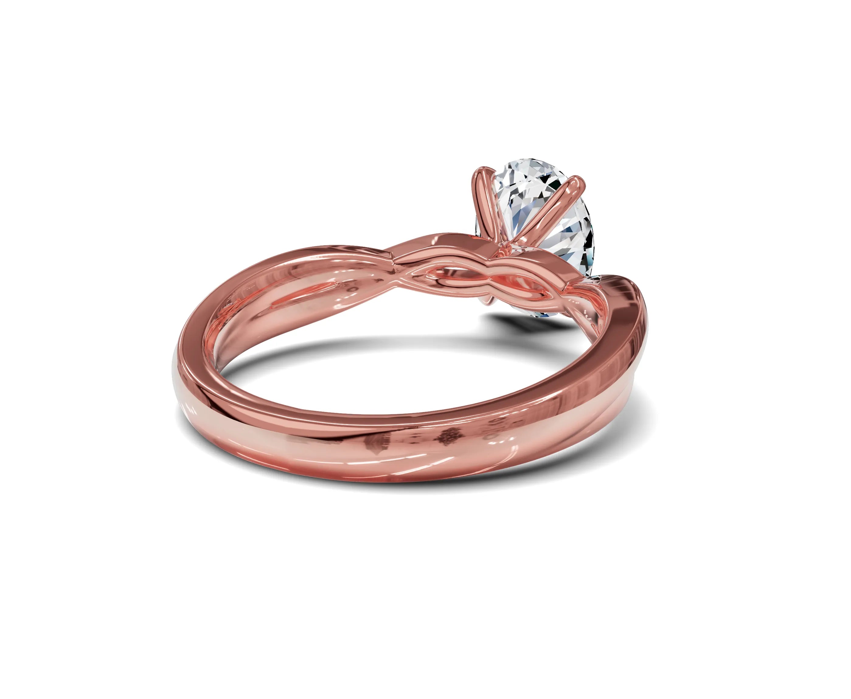 Oval diamond engagement rings | Twisted Shank | Chicory Jewel