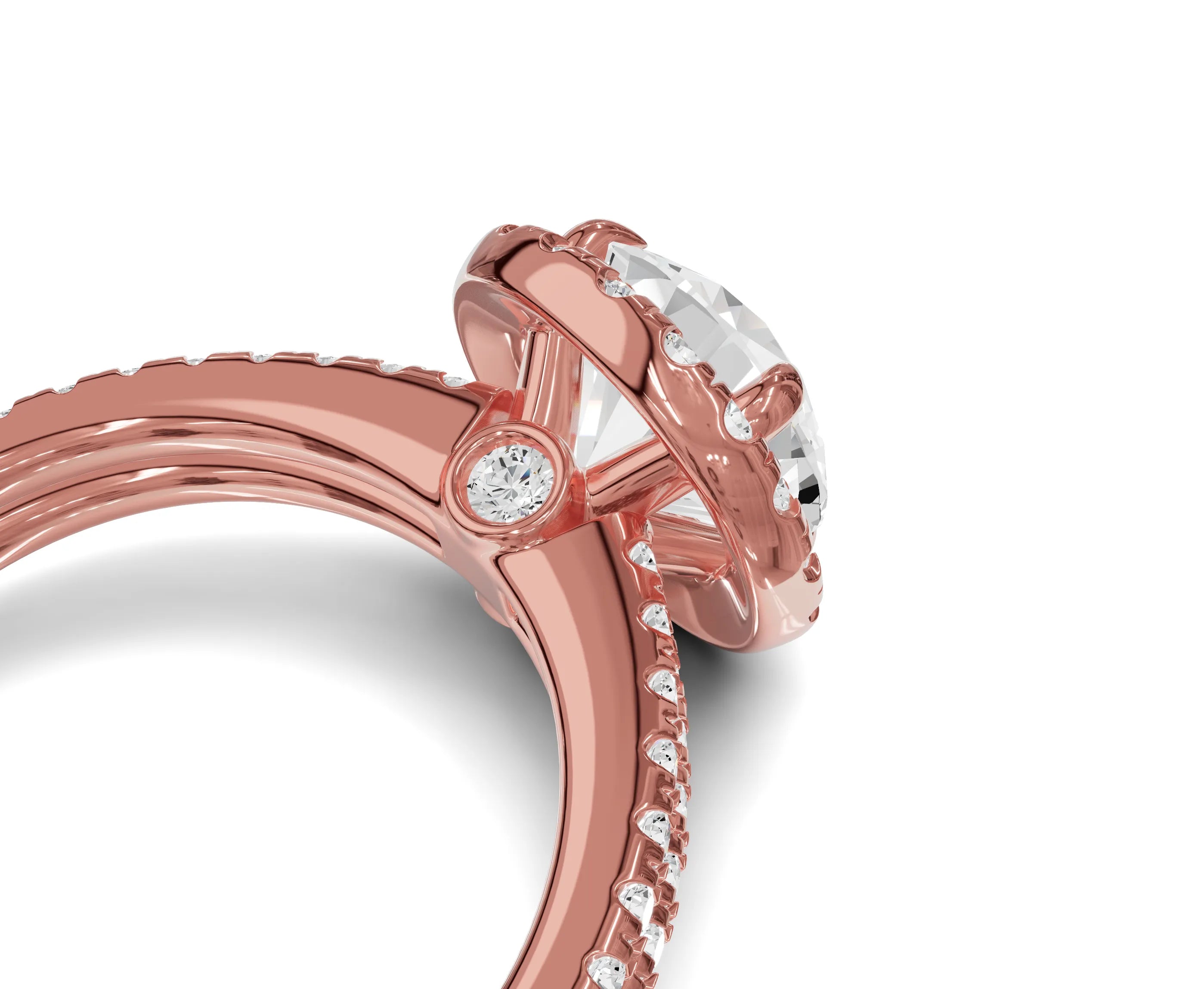 TImeless Round Cut Engagement Rings | Side Stones & Halo