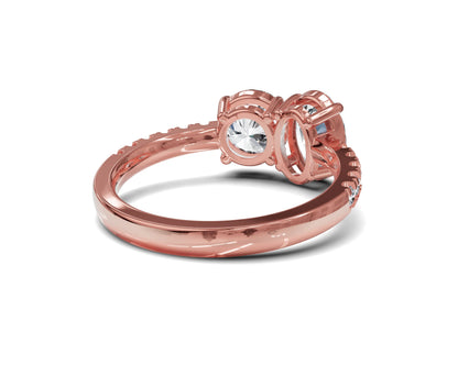 Oval & Round Cut Toi Et Moi Engagement Ring | 2.25ct Lab Grown - Chicory Jewel