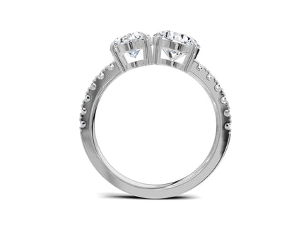 Oval & Round Cut Toi Et Moi Engagement Ring | 2.25ct Lab Grown - Chicory Jewel