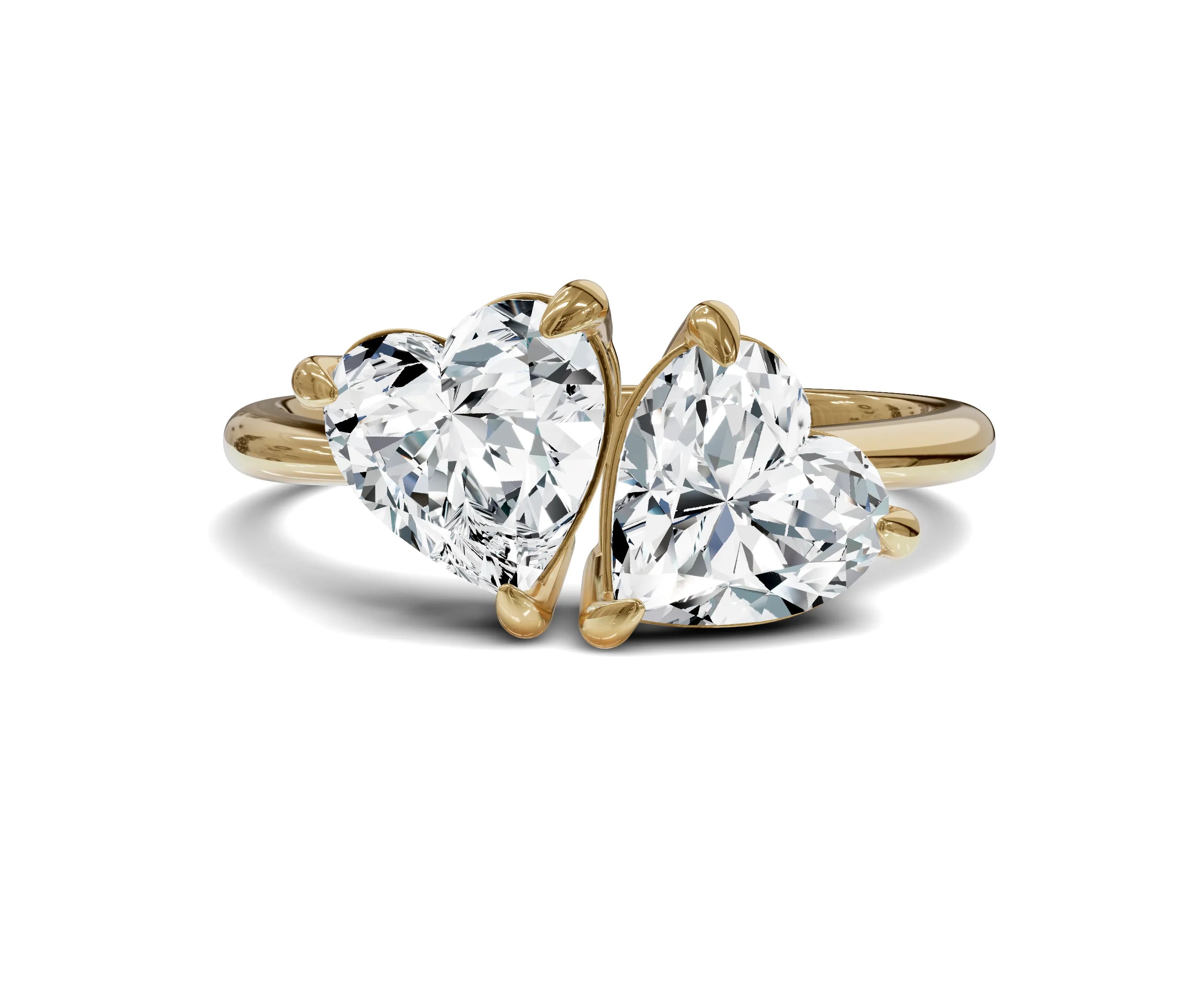 Heart Cut 2 Ct Toi Et Moi Engagement Ring - Chicory Jewel