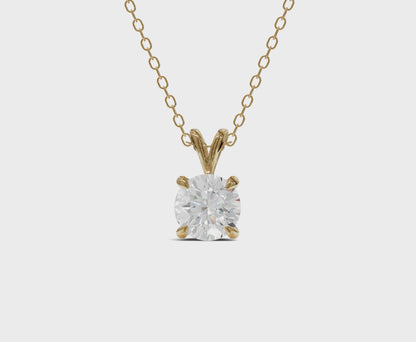Classic Charm 1ct Round Diamond Pendant