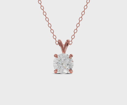 Classic Charm 1ct Round Diamond Pendant
