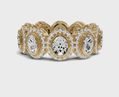 Modischer Ewigkeitsring | Moderner Diamantring