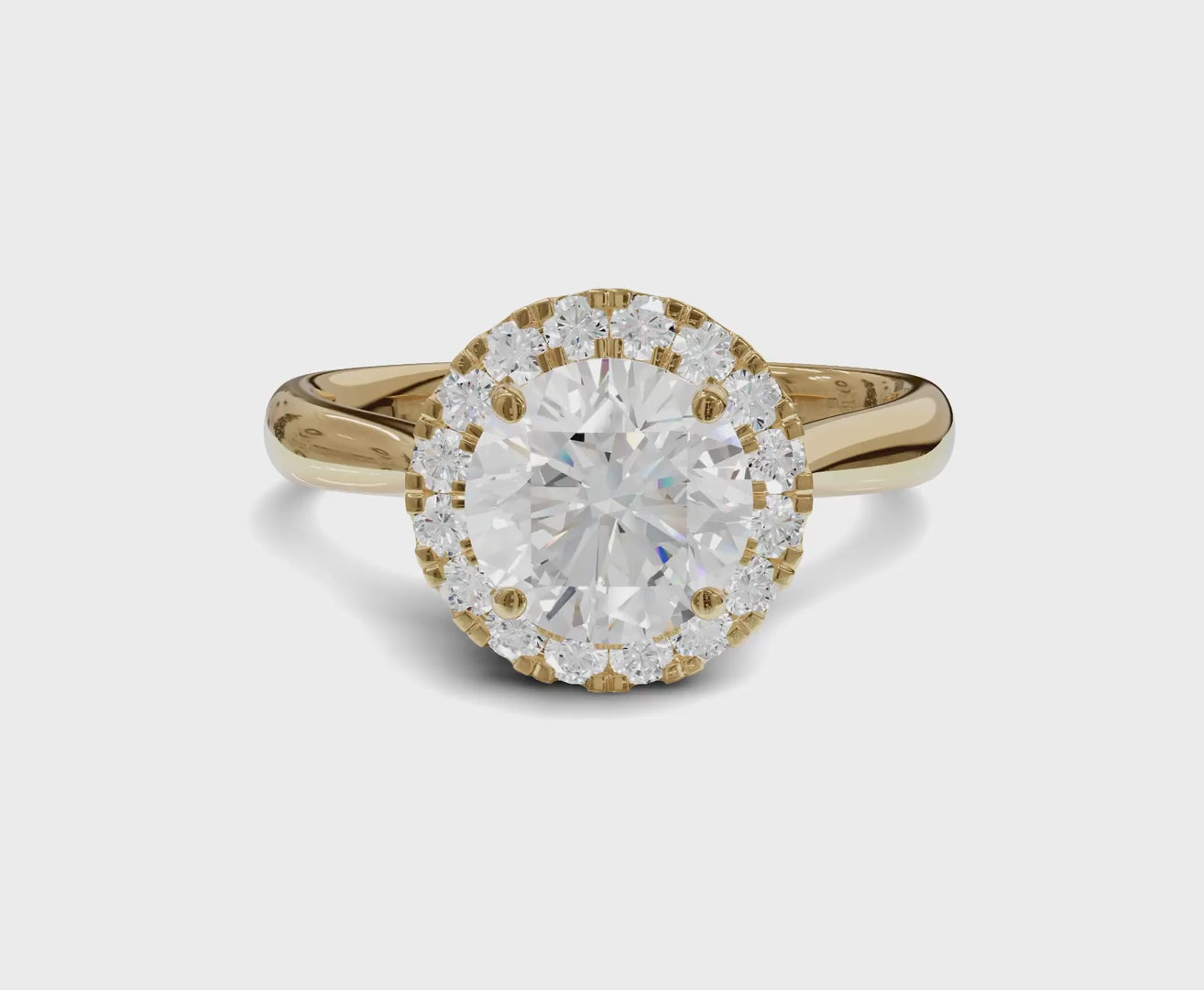 Perfect Engagement Ring Choice 1.30ct Round Halo Diamond Ring