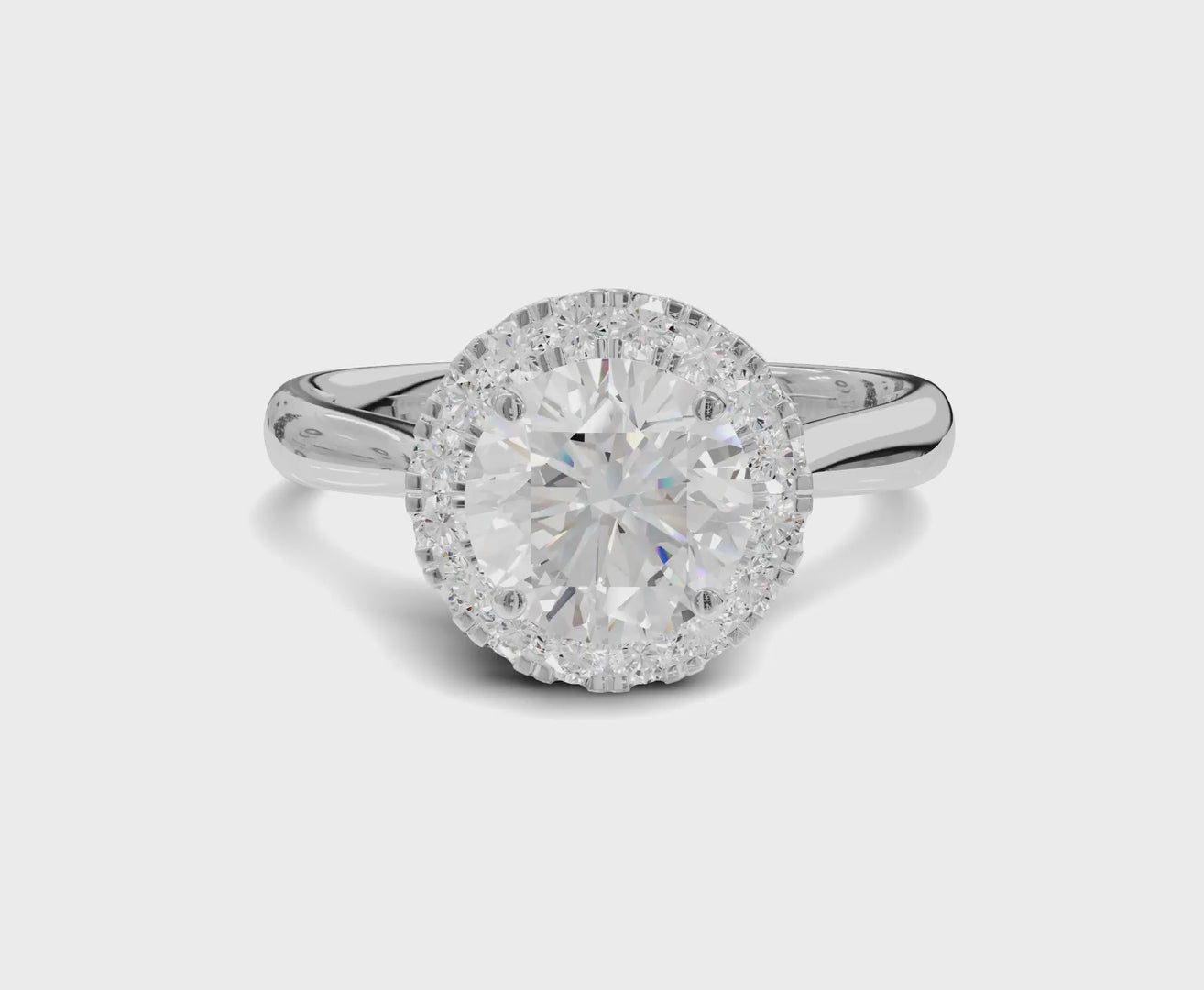 Perfect Engagement Ring Choice 1.30ct Round Halo Diamond Ring
