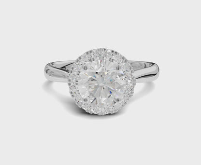 Perfect Engagement Ring Choice 1.30ct Round Halo Diamond Ring