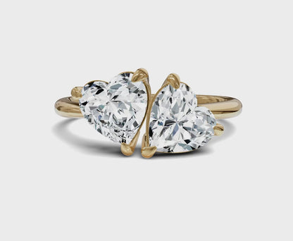 Heart Cut 2 Ct Toi Et Moi Engagement Ring