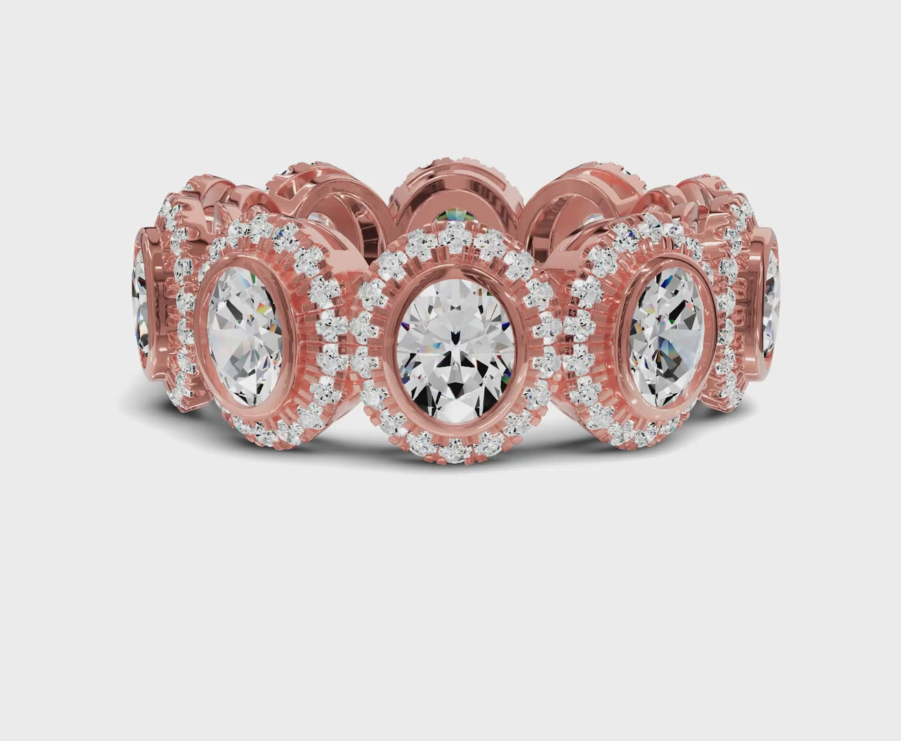 Modischer Ewigkeitsring | Moderner Diamantring