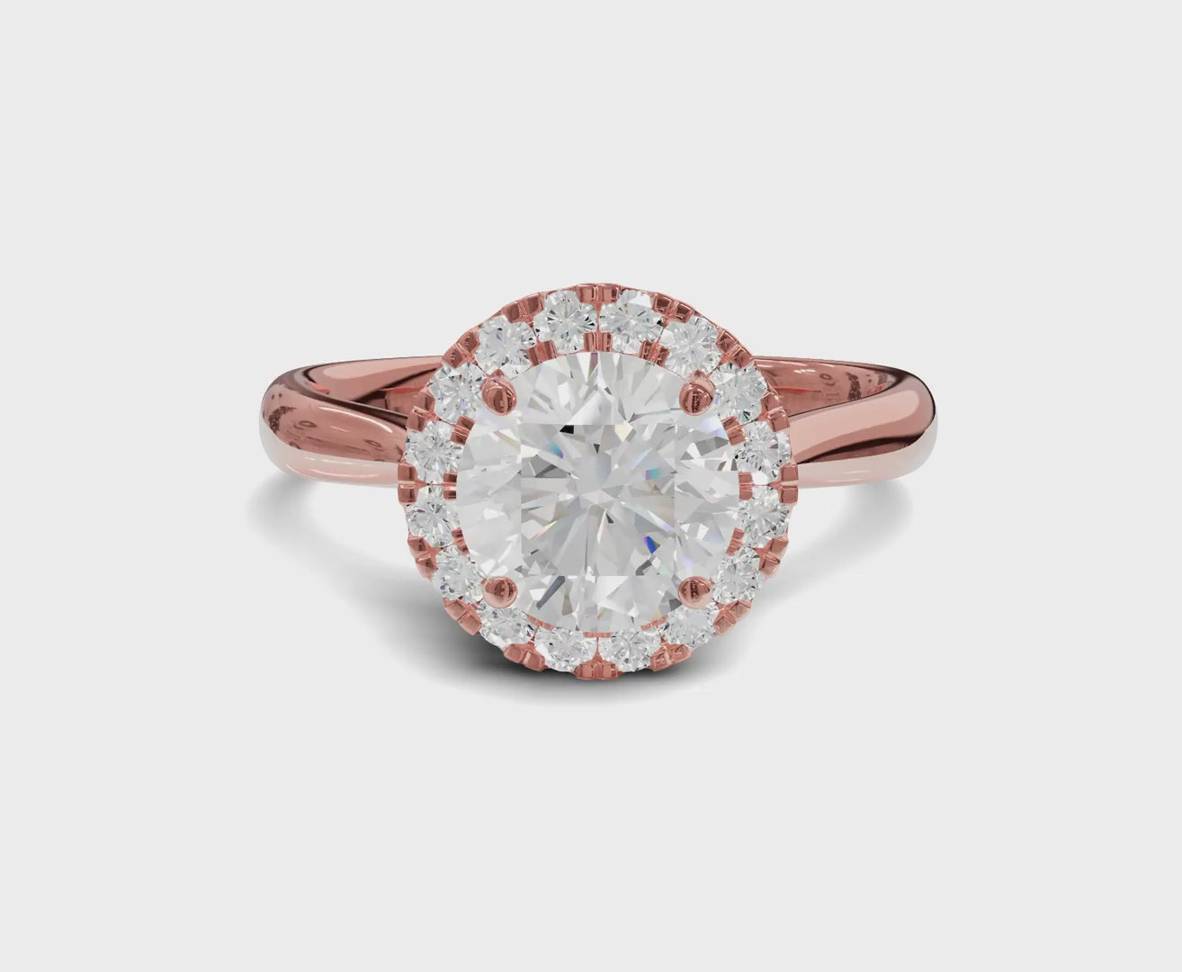 Perfect Engagement Ring Choice 1.30ct Round Halo Diamond Ring