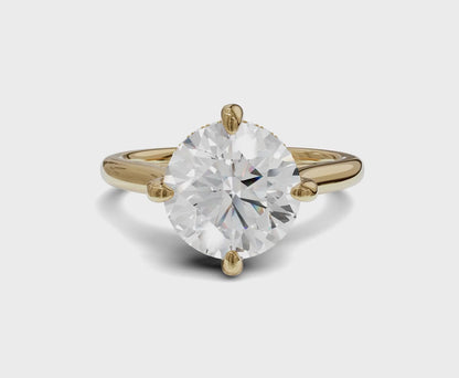 2.60 Ct Round Cut Engagement Ring With Hidden Halo