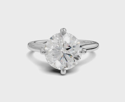 2.60 Ct Round Cut Engagement Ring With Hidden Halo